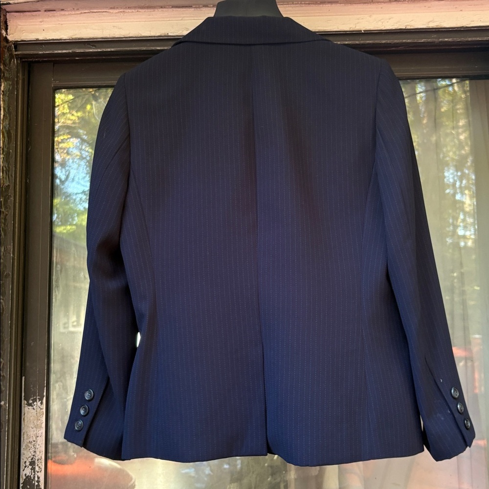 Liz Claiborne Navy Pinstripe Blazer - Picture 2 of 3